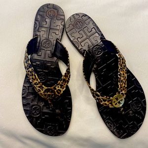 Tory Burch leopard sandals
